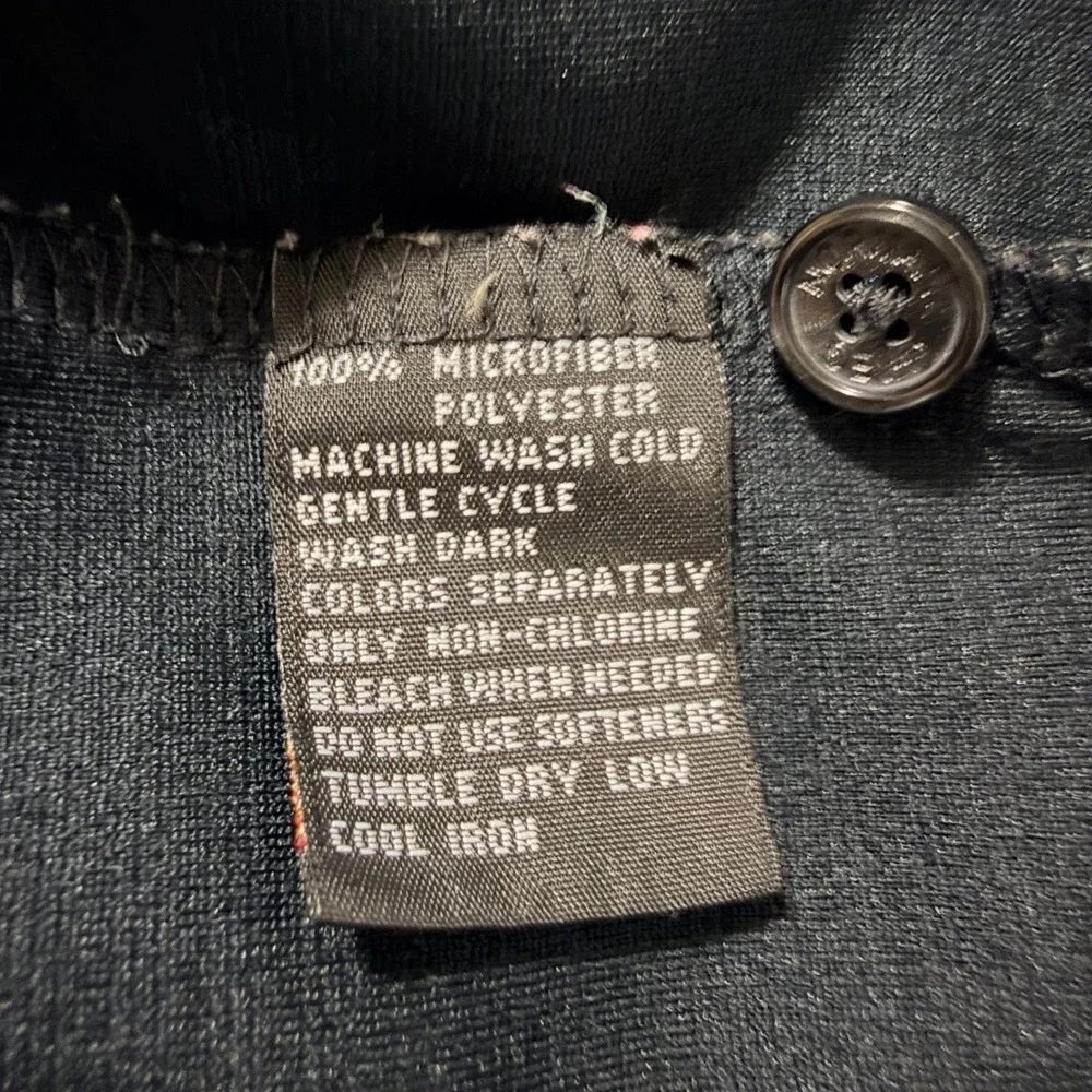 Greg Norman Play Dry Mens Polo Shirt Medium Black Microfiber Short Sleeve Golf - Picture 5 of 8